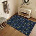 thumbnail image 3 of Area Rugs 4'x6'. Tropical Palm Trees Carpet Runner Indoor Outdoor Rugs Home Decor Aesthetic, Summer Monstera Leaf Sailboat Navy Blue Non Slip Mats Washable Accent Rug for Living Room Bedroom, 3 of 8
