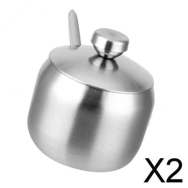 Juego de Azucarero BLESIY Acero inoxidable tapa de plástico 2 piezas