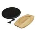 thumbnail image 3 of Enameled Cast Iron Fajita Skillet Japanese Steak Ridged Plate & Base Set 10.5"L, 3 of 4