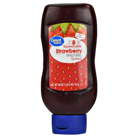 Great Value Squeezable Fruit Spread, Strawberry, 20 oz