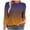 Orange, variant on Jalioing Women's Blouses Crew Neck Pleated Front Casual Tunic Tops 3/4 Sleeve Gradient Fashion Summer Shirts