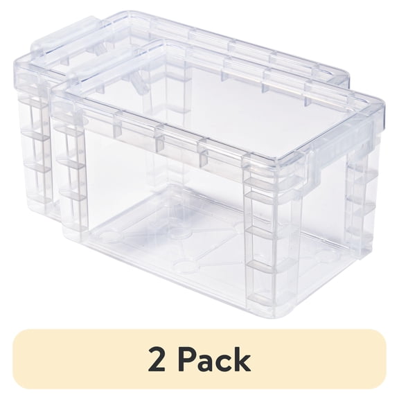 (2 pack) Pen+Gear Plastic Index Card Box,Desktop Organizers