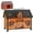 Brown, variant on Aivituvin Heated Dog House with Insulated Liner Wooden Anti-Chewing Metal Frame Dog Kennel