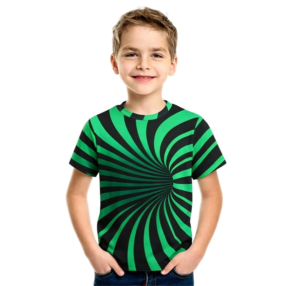Tfken Boys Soft Comfy Tops Daily Wear Travel Fashion Tshirts Short Sleeve Casual Print Graphic T-Shirts Summer Tees Children Trendy Clothes Size 1-2 Years