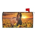 thumbnail image 3 of PHELIKA Horse Sunflowers 04 Magnetic Mailbox Covers Post Letter Box Cover Standard Size 21"H x 18"W, 3 of 8