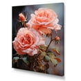 thumbnail image 2 of Designart "Alluring Pink Blossoms I" Roses Canvas Art Print, 2 of 7