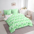 thumbnail image 3 of jejeloiu Xmas Tree Bedding Comforter Set 7 Pieces,Merry Christmas Full Bedding Set,Green Bowtie Bow Fitted Sheet Flat Sheet For Teens,Luxury Bedroom Decor Reversible, 3 of 8