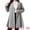 Gray, variant on DARING DIVA Women's Plus Size Notch Lapel Double Breasted A Line Peacoat 1X Black