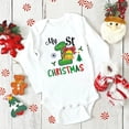 thumbnail image 4 of Body de bebé con estampado de mi primer muñeco de nieve de Navidad, ropa para recién nacidos, mono de manga larga para niños y niñas, trajes de fiesta para bebés, 4 of 5