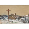 thumbnail image 3 of Harvey T. Dunn 24x17 Black Modern Framed Museum Art Print Titled - Cross on a Winter Hilltop (1918), 3 of 5