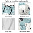 thumbnail image 4 of luoweisi Men's Beach Shorts Quick Dry Swim Trunks with Mesh Lining Polar Bear M, 4 of 5