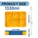 thumbnail image 3 of Lonchera clásica Bento: lonchera grande de 4,8 tazas con 4 compartimentos, a prueba de fugas, asa portátil, duradera, apta para microondas y lavavajillas, fabricada con materiales sin BPA (azul/pera, 3 of 5