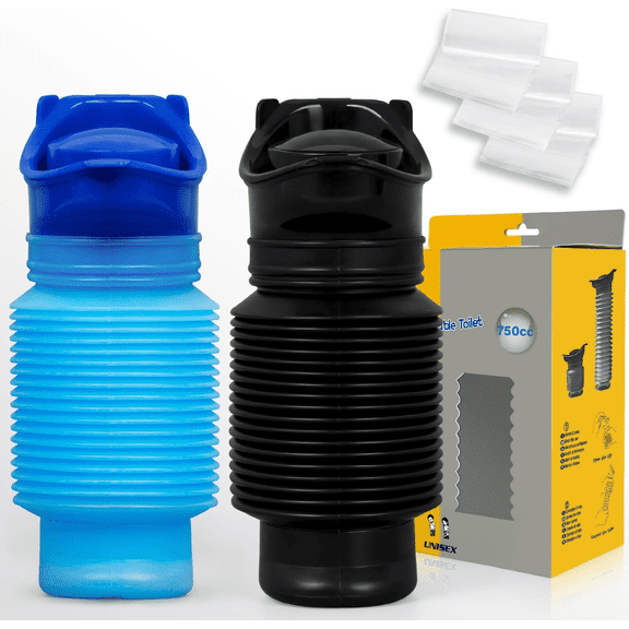 Pee Sport Urinal, New Collapsible Urine Bottle With 100 Disposable Replacement Bags,Car Pee Bottle for Men & Women,750ml,Leakproof, Emergency Urinal For Road Trips,Traffic Jams & Camping