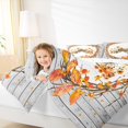 thumbnail image 4 of Feelyou Autumn Leaf Flower Bedding Comforter Set for Child, Halloween Fall Pumpkin Twin Comforter Sets, Rustic Wooden Plank Reversible Bedding Set, Breathable Home Decor, 2-Piece, 4 of 8