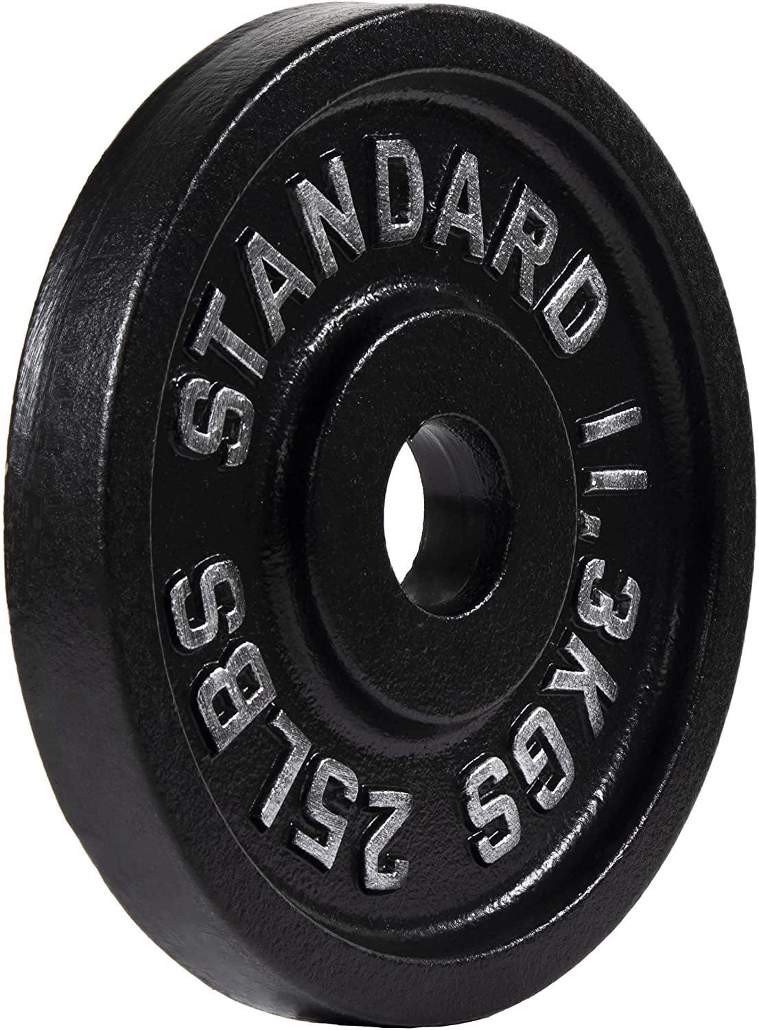 BalanceFrom Classic Cast Iron Weight Plates for Strength Training, 2-Inch, 25-Pound, Single