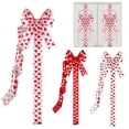 thumbnail image 1 of Decoración de lazo de puerta de San Valentín - Gran patrón de corazón de 78,7 pulgadas • Rojo blanco rosa • Fibra de poliéster resistente • Accesorio rápido con anillo de gancho • Acento romántico, 1 of 6