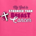 thumbnail image 6 of Wild Bobby My God is Stronger Than Breast Cancer Paint Splatter Cross Breast Cancer Awareness Men Tee, Neon Pink, 4X-Large, 6 of 6