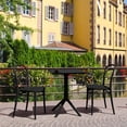 thumbnail image 6 of Luxury Commercial Living 3-Piece Black Patio Square Table Bistro Set 33.5", 6 of 6