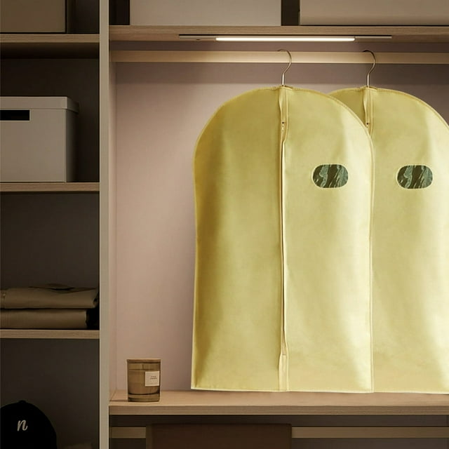 EIMELI Sacs de Robe pour Robes Longue Housse de Robe Sac à Vêtements Sac de Complet pour Rangement de Garde-Robe et Voyage 23.6x39.4 Pouces (Or)