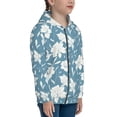 thumbnail image 5 of Kdxio Lilies Flowers Pattern Kids Boys Girls Zip Up Hoodie 3D Printed Hooded Sweatshirt Hoody Coat with Pocket 7-12 Y-Medium, 5 of 6