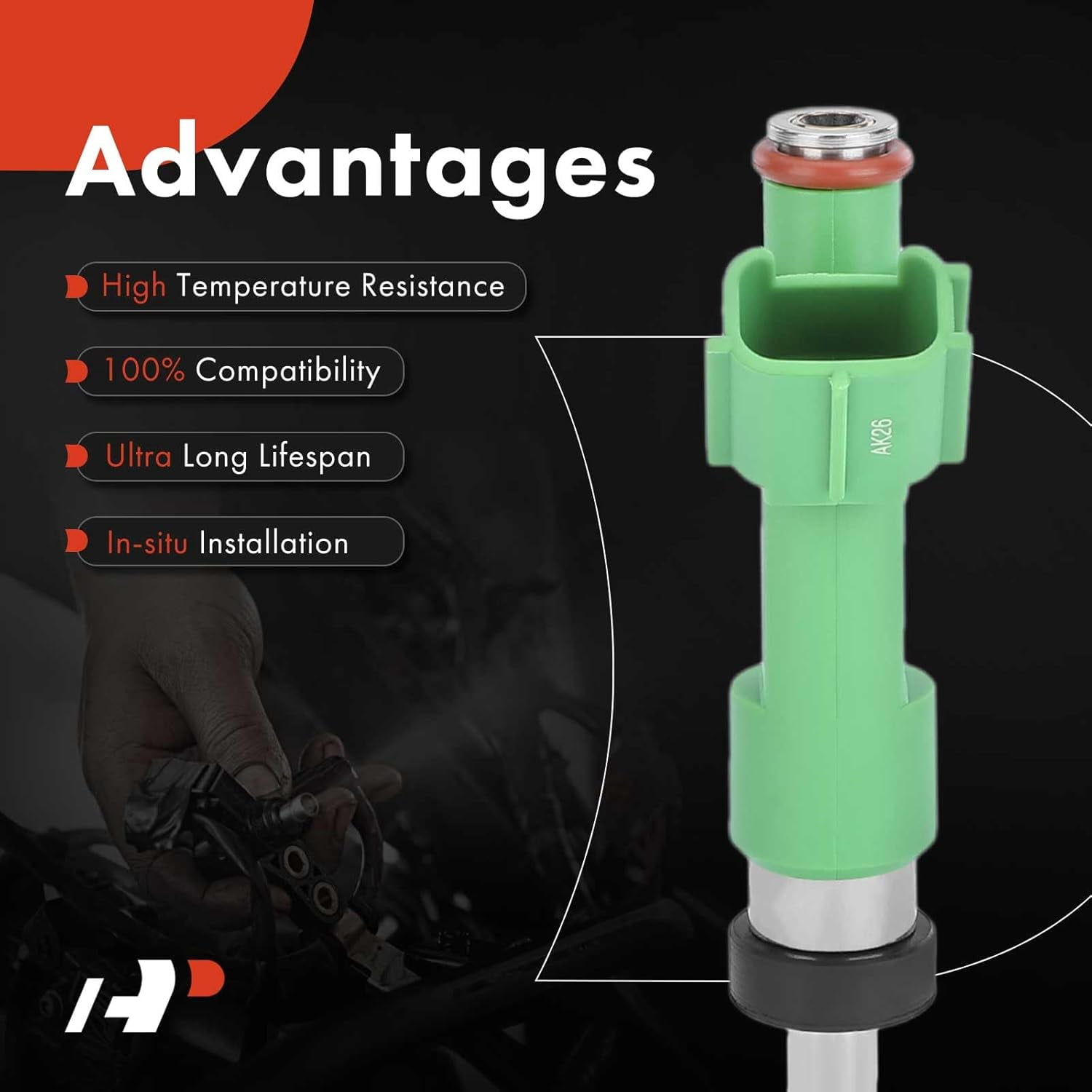 A-Premium Fuel Injectors Compatible with Toyota Camry 2010-2017, RAV4 2009-2018, Highlander, Sienna, Avalon, Venza & Lexus ES300h & Scion tC, 2.5L 2.7L, Set of 4, Replace# 23250-05010
