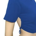 thumbnail image 5 of Xuyuer Women's Backless Short Sleeve T Shirts Tops Round Neck Curved Hem Casual Workout Tee T-Shirts Open Back Cut Out Round Neck Short Sleeve Backless Casual Workout T Shirt, 5 of 5