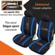 thumbnail image 4 of Fundas universales para asientos delanteros de coche, color negro y gris | Fundas universales para asientos de coche (conductor y pasajero) | Accesorios de interior (azul), 4 of 5