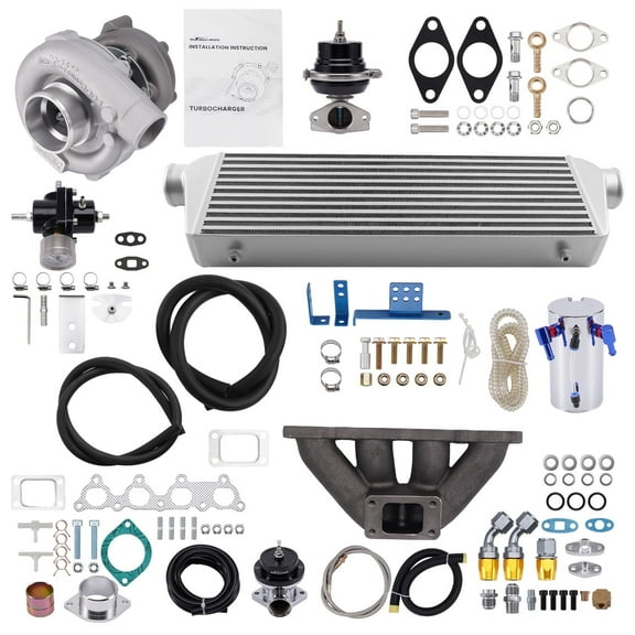 BFO T3 T4 Turbo Charger Intercooler BOV Kit for Honda Civic D15 D16 1.5L 1.6L
