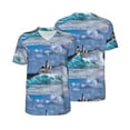 thumbnail image 3 of Daiia Lighthouse in Havana Mens Baseball Jersey Button Down Shirts Short Sleeve Sports Uniforms-Small, 3 of 9