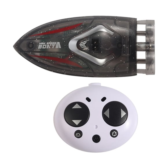 BIMZUC Barco de Control Remoto para Piscinas, 2.4GHz Mini Lancha Rápida Acrobática (7.18 cm / 2.83 inches), Negro