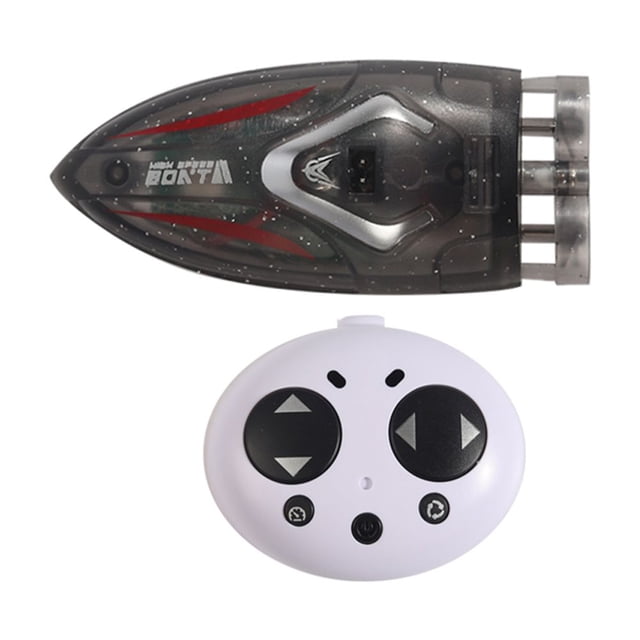BIMZUC Barco de Control Remoto para Piscinas, 2.4GHz Mini Lancha Rápida Acrobática (7.18 cm / 2.83 inches), Negro