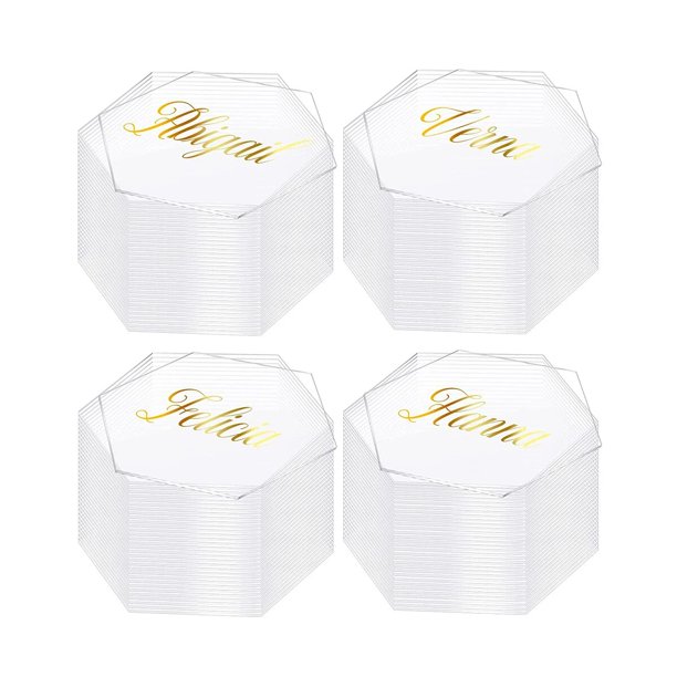Tarjeta de acrílico transparente para mesa, suministros de boda, tarjetas de asiento transparentes, letrero de nombres de invitados, etiqueta de fiesta, decoración artesanal, 10/20/50 piezas