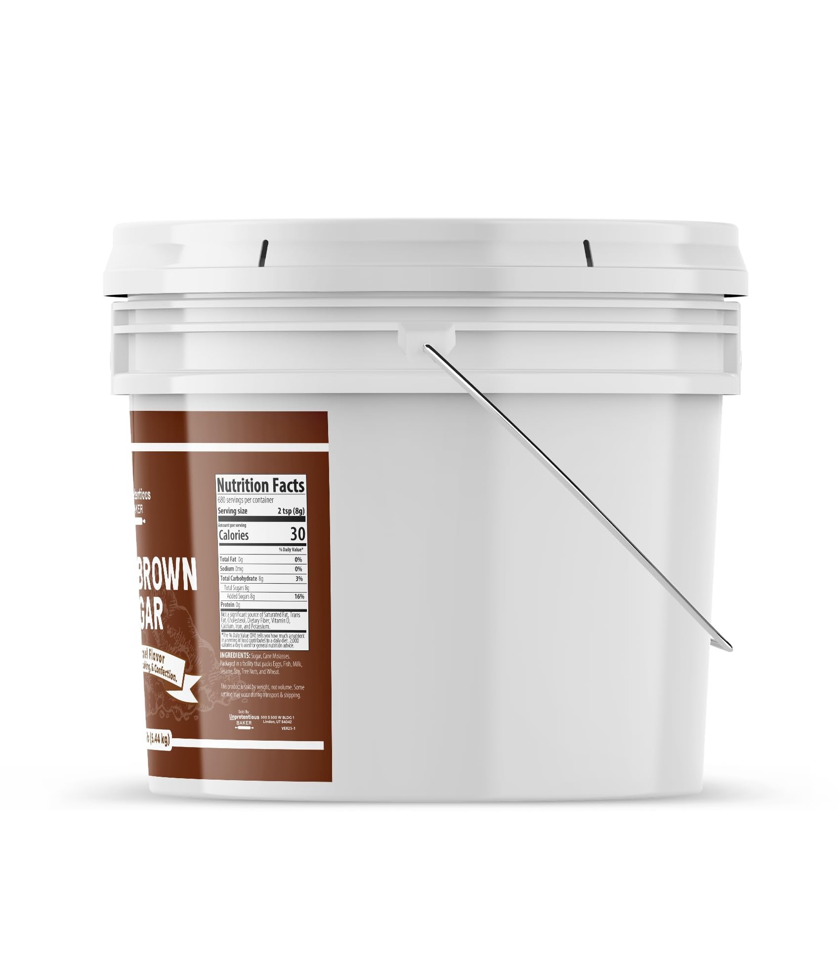 Unpretentious Dark Brown Sugar, Great for Baking, Rich Caramel Flavor, Sweetener 192 Ounces