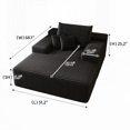 thumbnail image 3 of Modern Minimalist Plush Corduroy 3-Seater Sofa Bed 220cm for Movie Room, No Assembly Required, 3 of 10