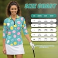 thumbnail image 7 of Uorisanigo Easter Egg Women's Golf Top Fashion Versatile Moisture Wicking Casual Tennis Activewear Quarter Zip 3/4 Roll Sleeve Workout Sports Comfortable Outing Wear Size S, 7 of 7