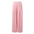 thumbnail image 3 of Women’s Pants High Waisted Wide Leg Baggy Pink Pant Womens Pants Casual Comfy Work Pants Women'S Work Pants Dressy Pants for Women, 3 of 5