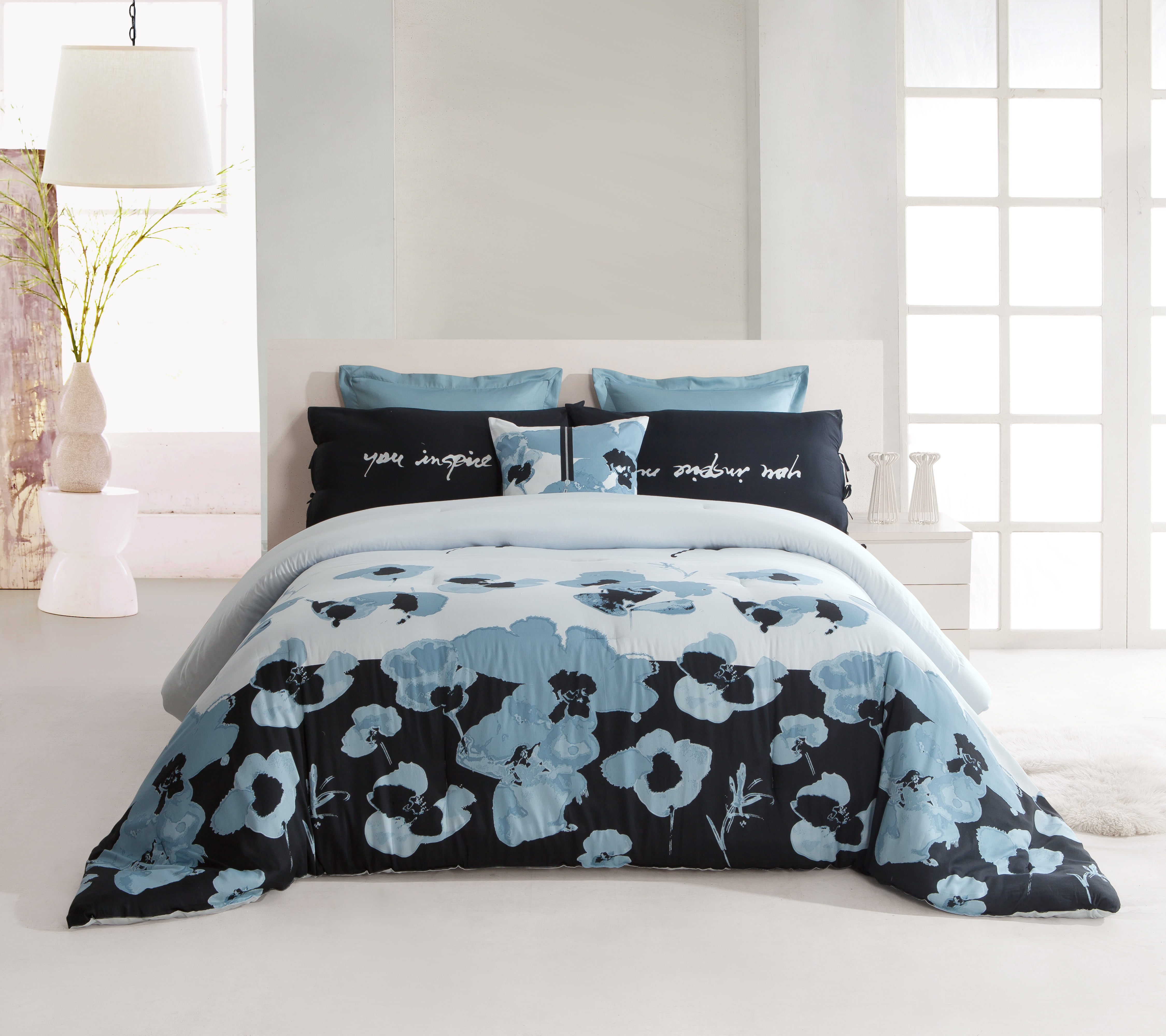 Multi-Style Aiking Home 3PC 100% Cotton Printed Duvet Cover Set Queen Size 