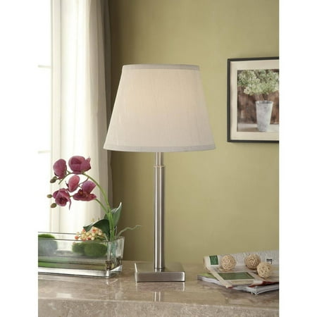 - Mainstays Table Lamp Base, Brushed Nickel Finish