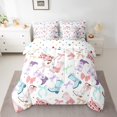 thumbnail image 2 of Feelyou Fashion Cowgirl Boot Bedding Comforter Set 7pcs, Princess Bowknot Ribbon King Bedding Sets, Cartoon Stars Print Reversible Bed Sheets, Luxury Bedroom Decor, 2 of 8