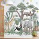 thumbnail image 5 of Cartoon Tropical Rainforest Animal Wall Stickers, Removable Green Plants Lion Giraffe Elephant Decals, Diy Wall Art Decor Decorations For The Wall Win, 5 of 5