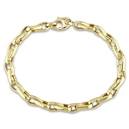 Miadora  Signature Collection 14k Yellow Gold Men's Link Bracelet