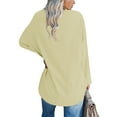 thumbnail image 7 of AherBiu Oversized Tops for Women Long Sleeve Crewneck Fall Casual Loose Stretch Comfy Plain Top Tees Shirts, 7 of 7