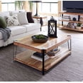 thumbnail image 2 of Alaterre Furniture Ryegate Natural Solid Wood with Metal Large Coffee Table, Live Edge, 2 of 2