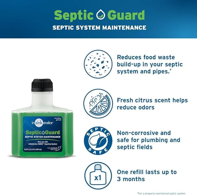 InSinkErator Advanced Series Septic Guard Garbage Disposal, 3/4 HP in Black - 80024-ISE