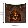 thumbnail image 3 of putnchl Christmas Tapestry Wall Hanging Decor, 28.7x37.4 Inches Chritmas Fireplace Tapestry Back-drop For Home Decor, Chritmas Tree Wall Flag Tapestry, 3 of 5