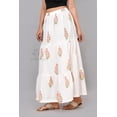thumbnail image 6 of Women’s White Floral Tiered Long Maxi Skirt with Elastic Waist – Casual Summer Skirt - XS, 6 of 6