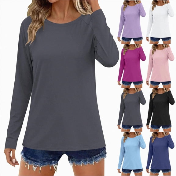 COMVALUE Women's Bamboo Viscose Long Sleeve Raglan Shirt Slim Fit Layering Top Black for Size M