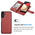 thumbnail image 5 of Takfox Compatible for Samsung Galaxy A13 (5G) Case, for Galaxy A13 (5G) Wallet Case, PU Leather ID Credit Card Holder Folio Flip Cover [9 Card Slots] [Magnetic] Detachable Case & Strap,Red, 5 of 7