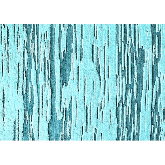 Ahgly Company Indoor Rectangle Solid Light Blue Modern Area Rugs, 2' x 5'
