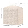 thumbnail image 2 of Minzimin Tissue Box Cover Square PU Leather Facial Kleenex Box Cover Holder Tissue Case Cube Facial Paper Organizer Dispenser for Bathroom, Vanity Countertop, Tabletop, Car, Office, 2 of 8